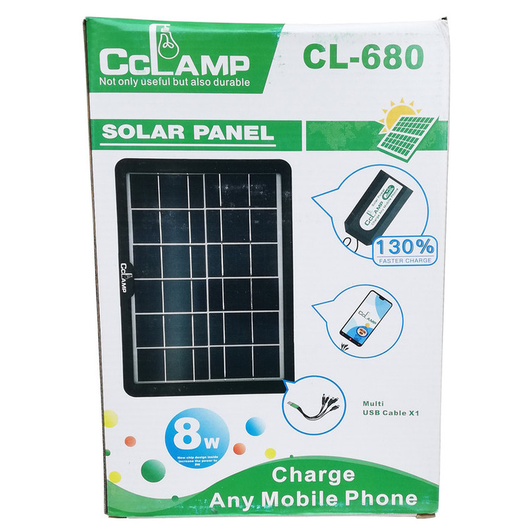 پنل خورشیدی cclamp مدل CL-۶۶680 ظرفیت 8 وات اصلی max unted - زوما شاپ