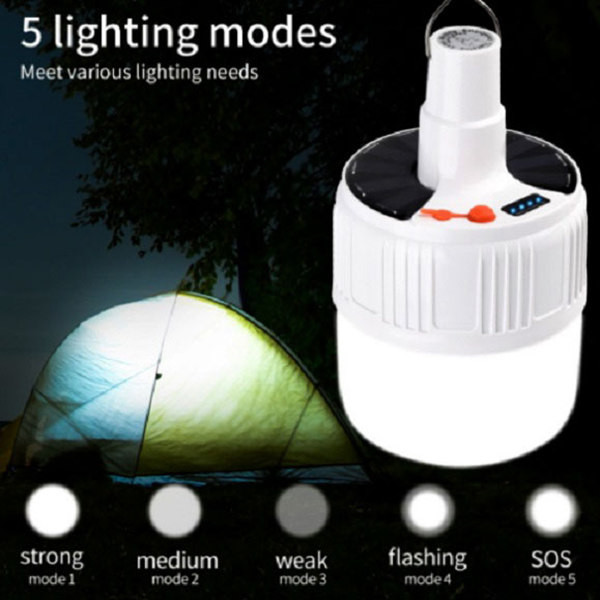 چراغ اضطراری پنل خورشیدی دار مدل شارژی کد led-budslb-250000 کلید زرد دکمه بالا( - زوما شاپ
