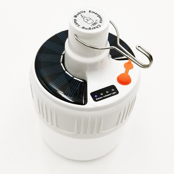 چراغ اضطراری پنل خورشیدی دار مدل شارژی کد led-budslb-250000 کلید زرد دکمه بالا( - زوما شاپ
