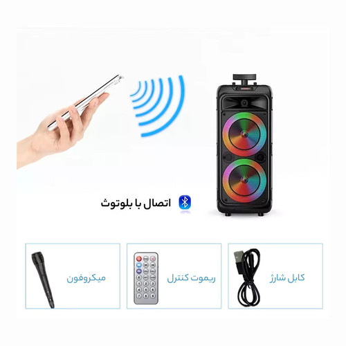 اسپیکر بلوتوثی قابل حمل ساینج ای مدل max ZQS82111 nineحرفه ایی اصلی - زوما شاپ