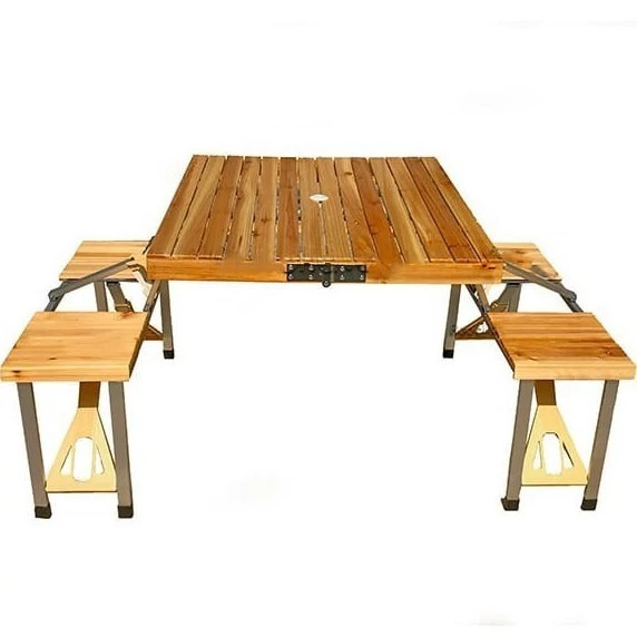 ست میز و صندلی چوبی تاشو کمپینگ 4 نفره مدل CfT-1250چوب درجه یک به شرط - میز و صندلی تاشو و مسافرتی