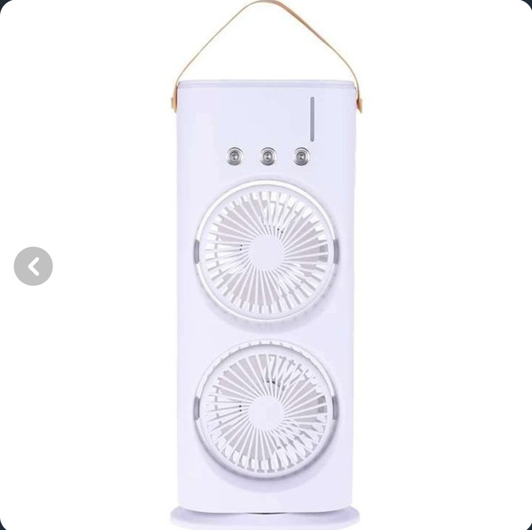 پنکه مه پاش دو فن بخور سردچرخشی مدل DOUBLE-ENDED SPRAY FAN XL607 کد A7528