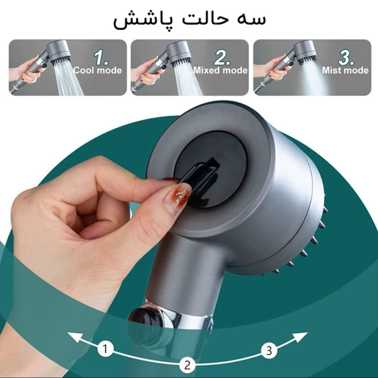 سردوش اصلی Turbo اورجینال ماساژور دار سیلیکونی پک دبی مدلnov2026