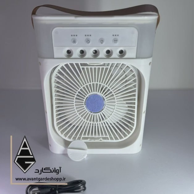 پنکه ی مه پاش ، کولر آبی رومیزی با قابلیت حمل آسان، مناسب برای داخل خودرو ،محل کار، منزل،سفر و ... دارای فن قوی مدل 1