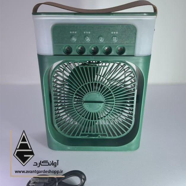 پنکه ی مه پاش ، کولر آبی رومیزی با قابلیت حمل آسان، مناسب برای داخل خودرو ،محل کار، منزل،سفر و ... دارای فن قوی مدل 1
