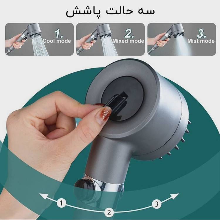سردوش اصلی Turbo اورجینال ماساژور دار سیلیکونی پک دبی مدلnov2026 مدل 1