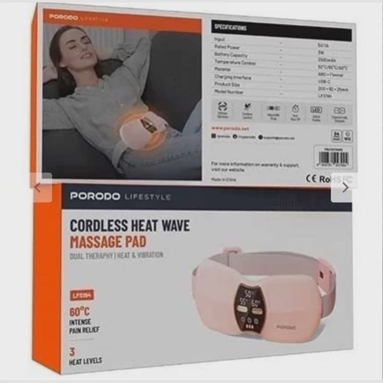 ماساژور و گرمکن قاعدگی پورودو (Porodo Cordless Heat Wave Massage Pad)