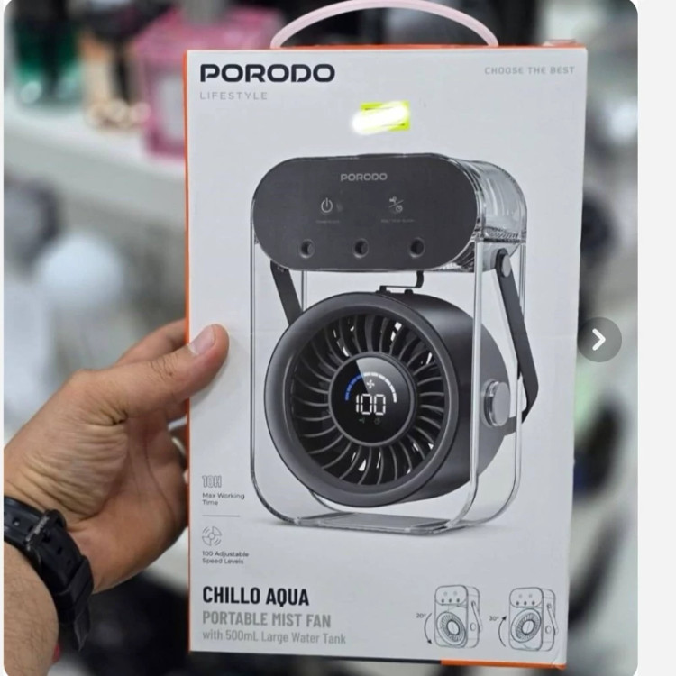 کولر گازی و پنکه مه پاش رومیزی پرودو مدل اورجینال2026 Chillo Aqua